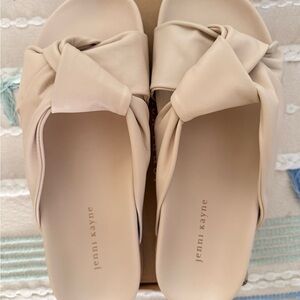 NEW Jenni Kayne Soft Knot Slide Sandals - Nude. Retail $375.